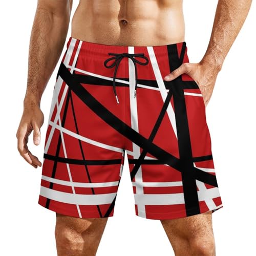 Man's Casual Swim Trunks for Van 1986 Halen Beach Pants,Summer Breathable Board Shorts Bathing Suit for Cycling