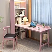 Amazon | 本棚とガラス扉付きコンピューターデスク、オープン棚