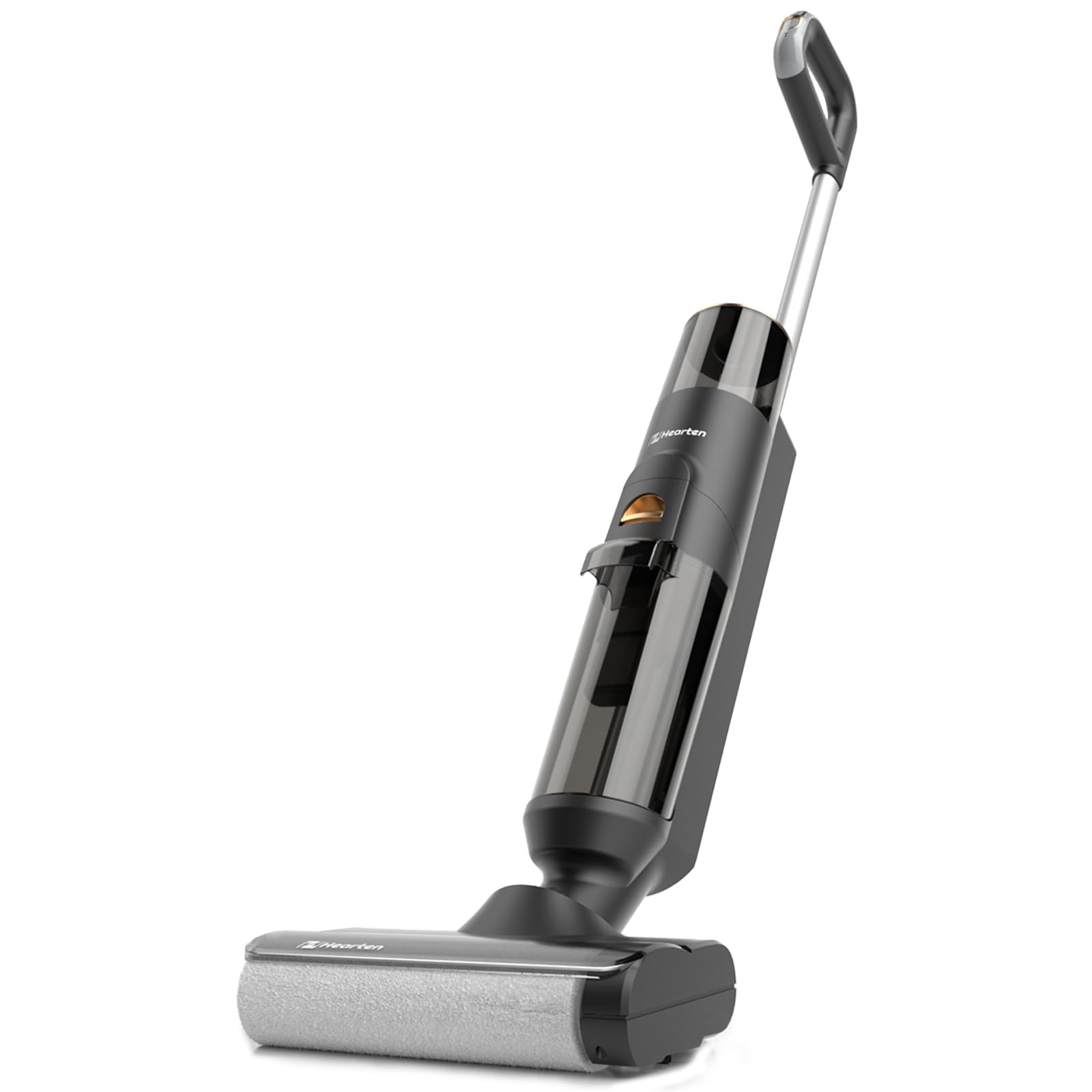Hearten Lavapavimenti Senza Filo,Aspirapolvere Lavapavimenti Smart 3 in 1, Aspira e Lava, Auto-Pulente, Anti-Groviglio, Display LED – 0,7 mm, Regolazione Automatica, Per Peli Animali Scrubber