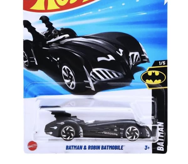 Image of hw Die-Cast 1:64 for Ages 3 and up (Batman & Robin Batmobile | Batman)
