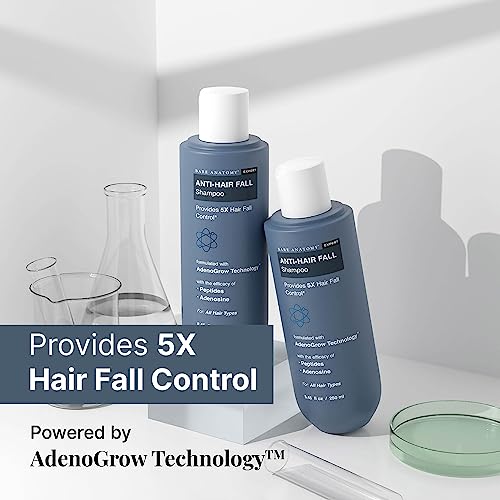 Image of Bare Anatomy Anti-Dandruff Shampoo 250ml & Anti-Hair Fall Shampoo 250ml | Scalp Care & Hair Strengthening Combo | Salicylic Acid, Piroctone Olamine, Biotin, Adenosine & Peptides | Sulphate & Paraben Free | Unisex