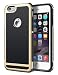iPhone 6 Case, iPhone 6S Case, DACHUI Apple iPhone 6S Cover Slim Case Protective Double Color Back Shell Bumper Case Durable TPU Cover for iPhone 6/6S (Black+Gold)