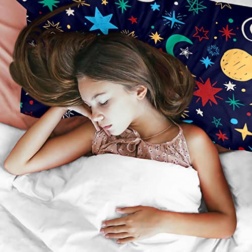Housse de couette galaxie avec 2 taies d'oreiller lit double