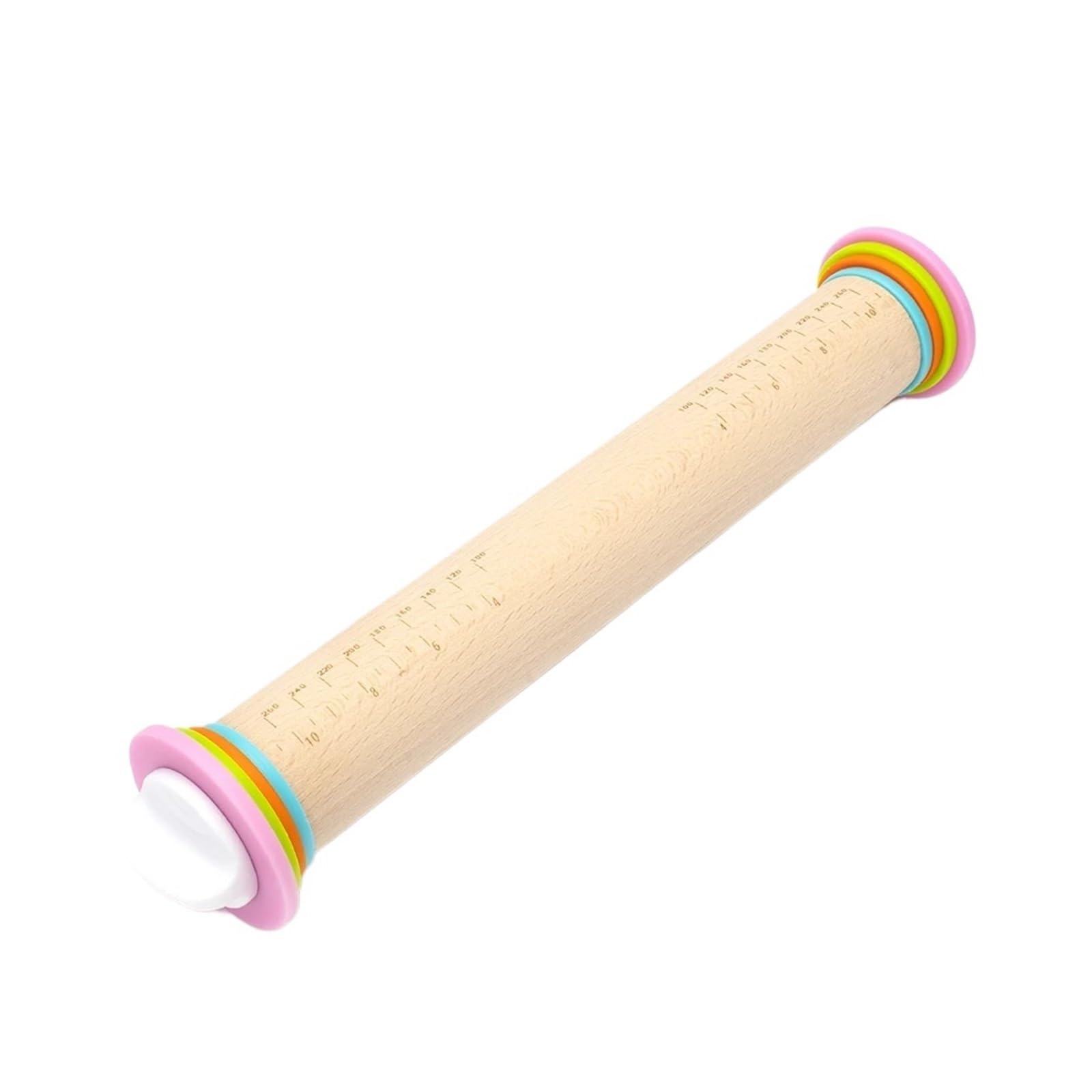 Rodillo de madera ajustable con anillos espesor for hornear pasteles Pizza juego herramienta for(14 inch)