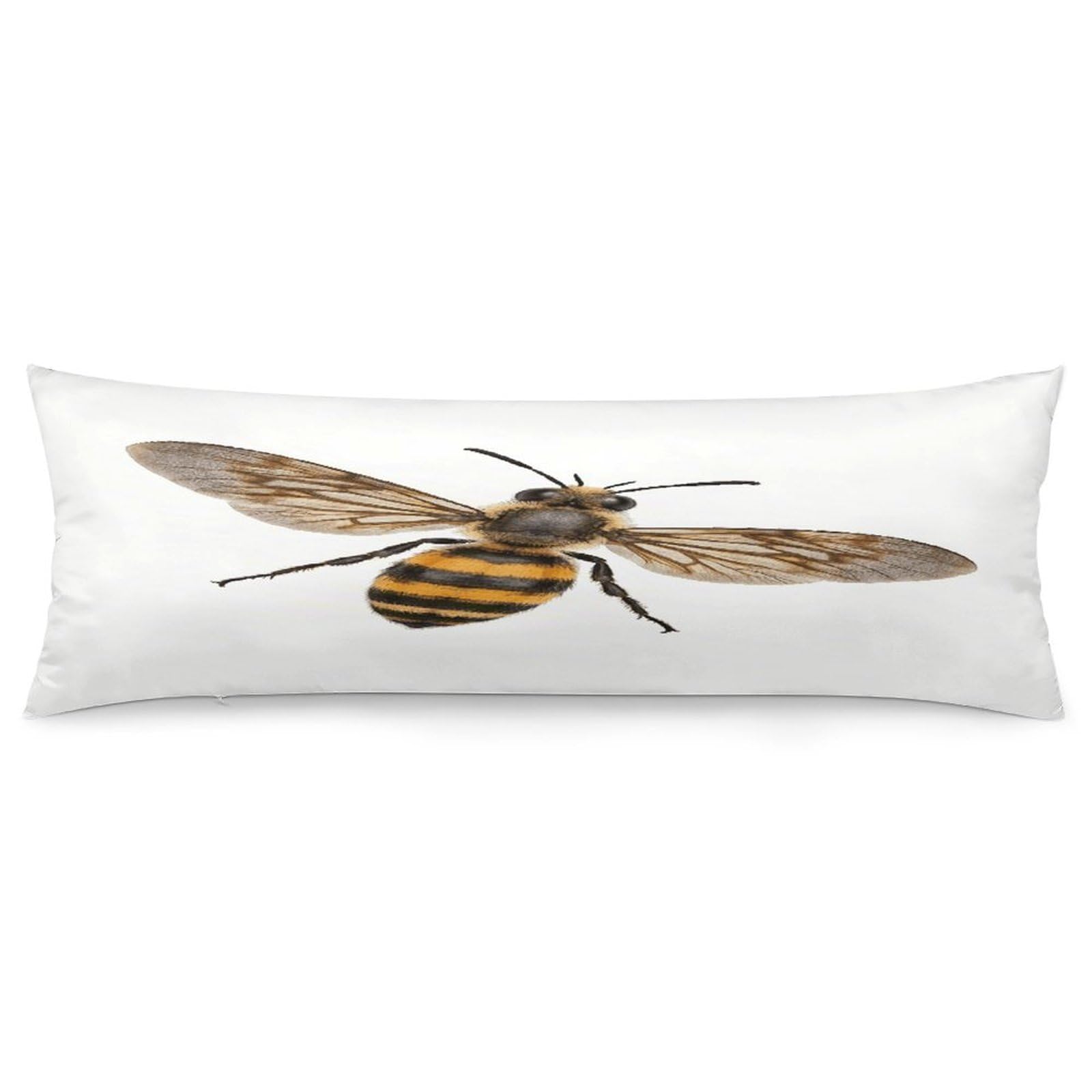 VstaDank Bee Pillow Cover Decorative Lumbar Pillow Cover 19x53 Inch Long Body Pillows Case Soft Luxury Decorative Throw Pillowcase for Couch Sofa Bedroom Car Decor Pillowcover