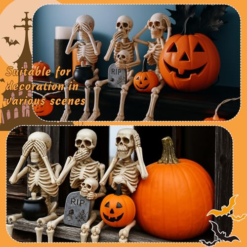Set de 3 Figuras Decorativas de Calaveras No maldecir miniatura 6