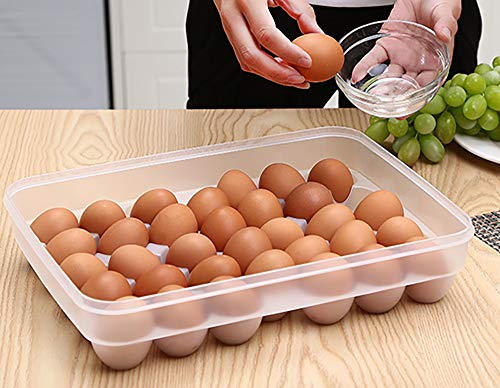 image for LucaSng 34 Grid Egg Crisper Food Container Egg Refrigerator Storage Bo