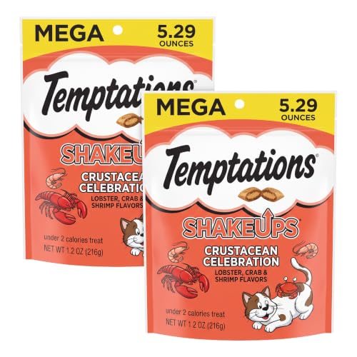 Temptations Cat Treats, Crustacean Celebration Flavor, 5.29 oz | Crunchy and Soft | Pack of 2 | ShakeUps - image 1