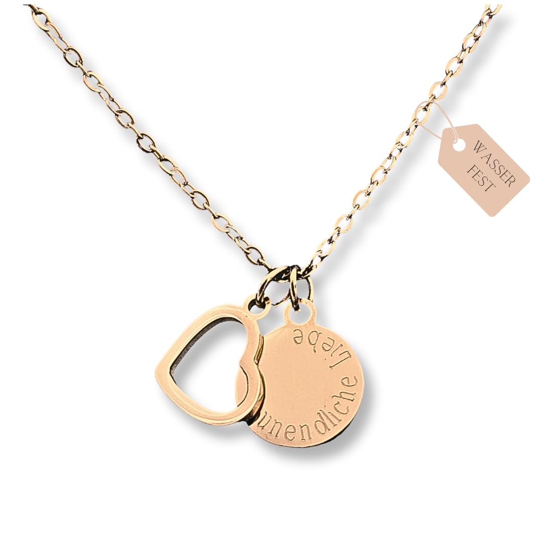 Personalisierte Kette mit Gravur als Geschenk für Frauen | zur Geburt | zur Hochzeit | für die Freundin | für Mama (Rosé)