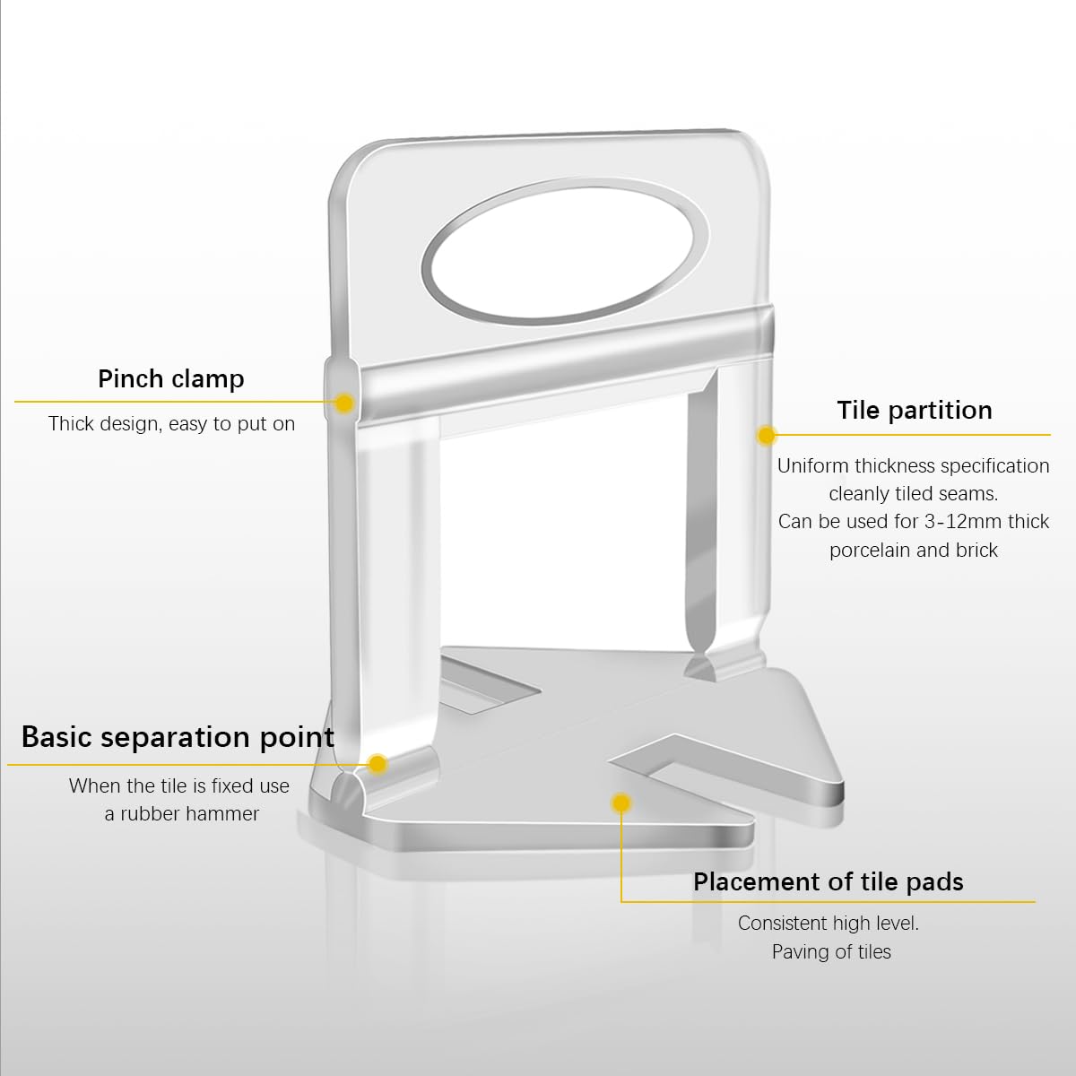 GOYADA Set Di 601 Sistema Di Livellamento Per Piastrelle Da 2 Mm, Linguetta Di Livellamento Con 500 Linguette Di Trazione, 100 Cunei Riutilizzabili E - Foto 10
