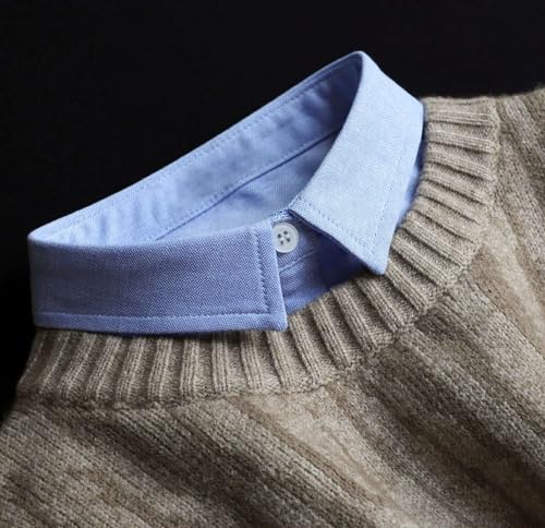 Muaquta Oxford Cotton Classic Fake Collar Detachable Dickey Collar Half Shirts Blouse False Collar Top for Women Men Outfits4