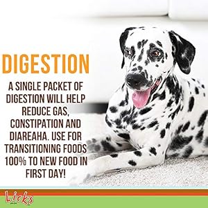 Licks Pill-Free Dog Digestion - Dog Gut Health and Gas Relief - Bloating Relief and Digestion Supplement for Dogs - Dog Health Supplies - Gel Packets - 30 Use Licks Pill-Free Dog Digestion – Dog Gut Health and Gas Relief – Bloating Relief and Digestion Supplement for Dogs – Dog Health Supplies – Gel Packets – 30 Use