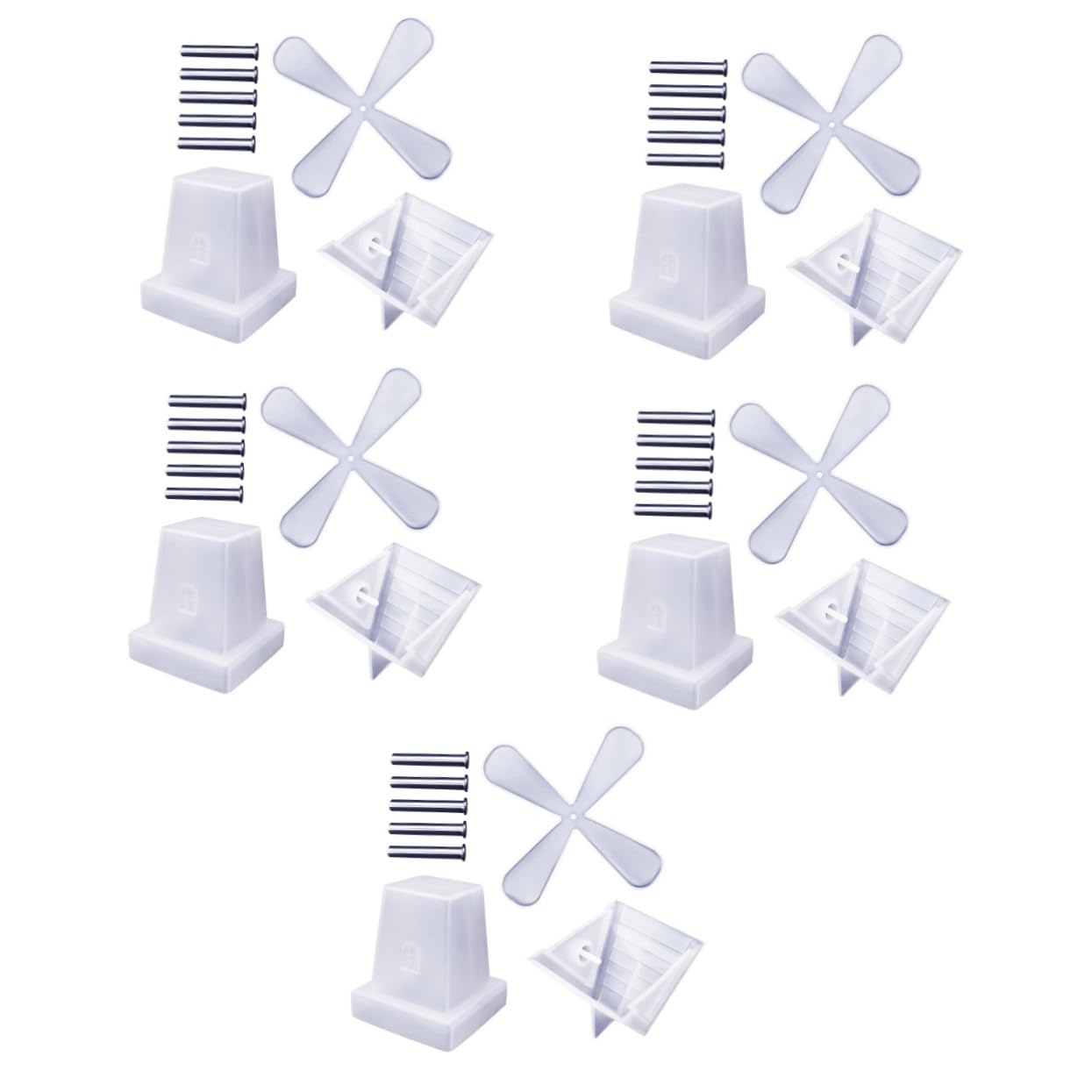 EXCEART 5juegos Molde De Silicona Para Viento Rotatorio Moldes De Epoxi Para Manualidades Incluye Accesorios y Material Duradero y Flexible
