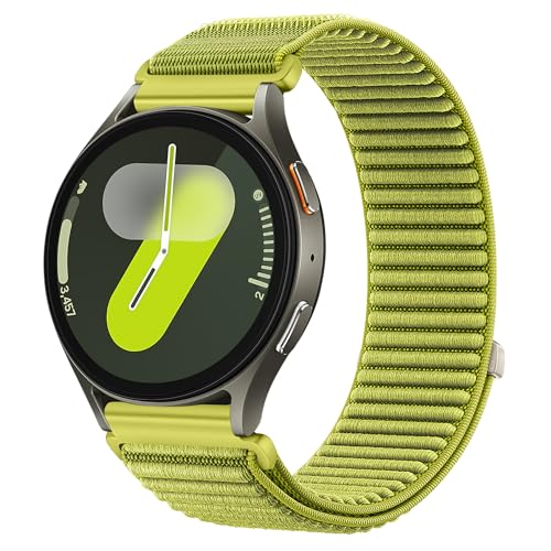 Correa de reloj de nailon de 20 mm compatible con Samsung Galaxy Watch 7/6/5/4, 40 mm, 44 mm, compatible con Huawei Watch GT3 GT2 42 mm/Forerunner 165 158 Vivoactive 6 5 3, talla única, Nailon, Sin
