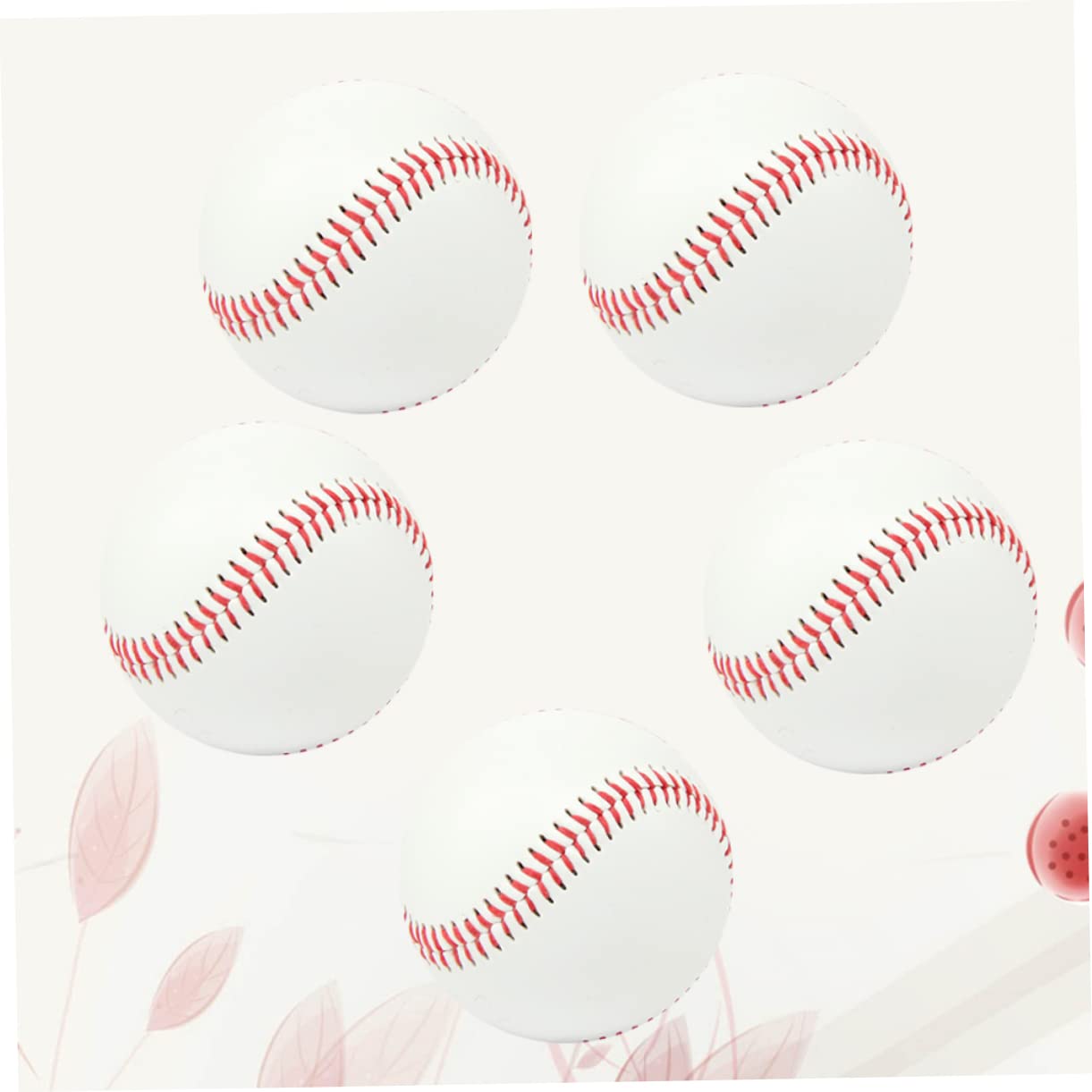 5 Piezas Béisbol Profesional para Entrenamiento Bola de PU Espuma y Resistente Compuesto para Adultos y Jóvenes Interior y Exterior
