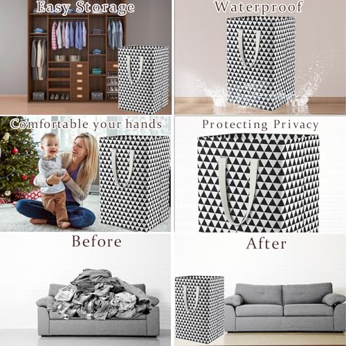 Image of 75L Waterproof Laundry Hamper Collapsible Laundry Basket Cotton Handle Laundry Bag Large Clothes Storage Toy Organization for Bathroom Bedroom Laundryroom College Dorms