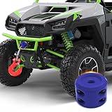 DWARFOO Rubber Winch Stopper, Winch Cable Hook Stopper, Silicone Rubber Stopper Protects Synthetic Winch Rope, Car Accessories Winch Rope Bump Shock Saver Dampener Absorbent Stopper (Blue/Black)