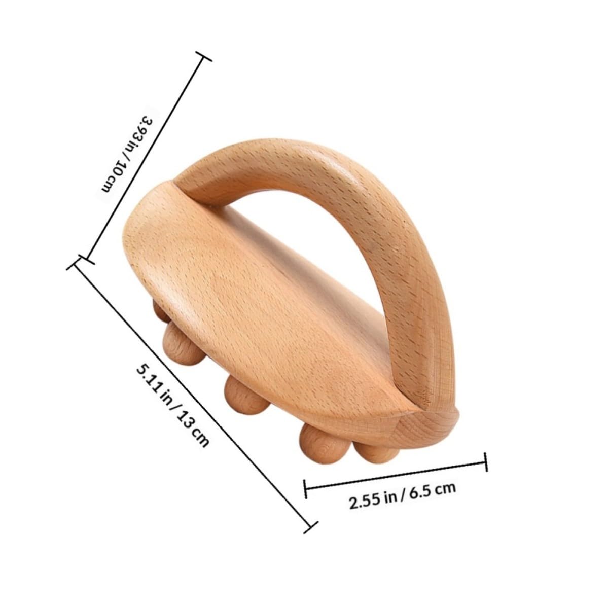 Masseur Manuel en Bois Brosse de Massage Facile à Utiliser Couleur Kaki pour Massage Abdominal et Fascia Corps Entier pour Usage à Domicile