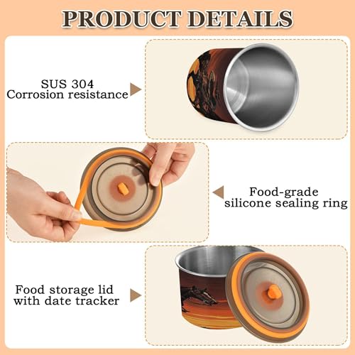 Contenedor hermético para café de acero inoxidable 17 oz miniatura 5