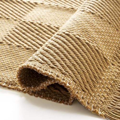 Tapete trenzado reversible 91x152 cm bajo pelo BESTSWEETIE miniatura 1