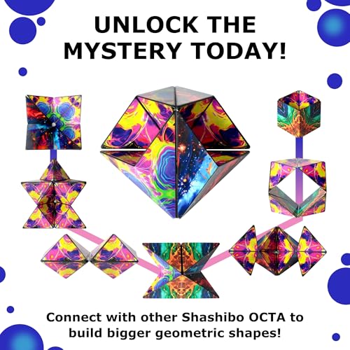 Image of Shashibo Octa Magnetic Puzzle Toy, Sensory Fidget Toy for Adults & Kids, Stress Relief Fidget Toy for Puzzle Enthusiasts, Fidget Toys for Desk, Shape Shifting Puzzle Toy, 30+ Possible Shapes