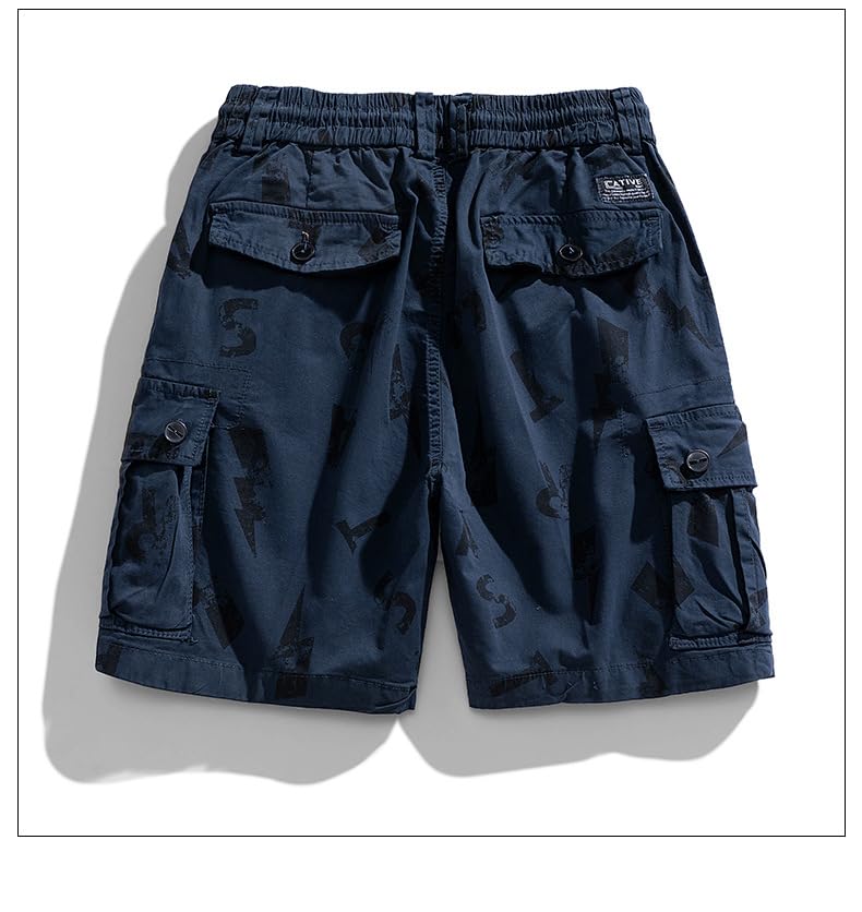 Short jogging hommes GRFIT gris foncé 38 multi-poches cargo retro