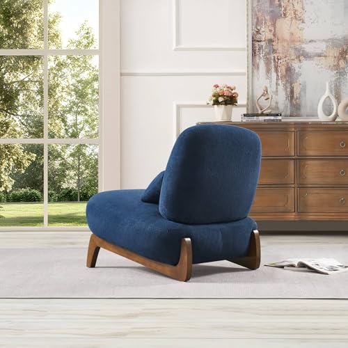 Sillón Armless Moderno Azul miniatura 7