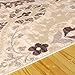 Superior Indoor Area Rug, Jute Backed, Modern Oriental Floral Damask Floor Decor for Office, Living Room, Bedroom, Entryway, Dining/Kitchen, Hardwood, Tile, Augusta Collection, 5' x 8', Beige-Brown