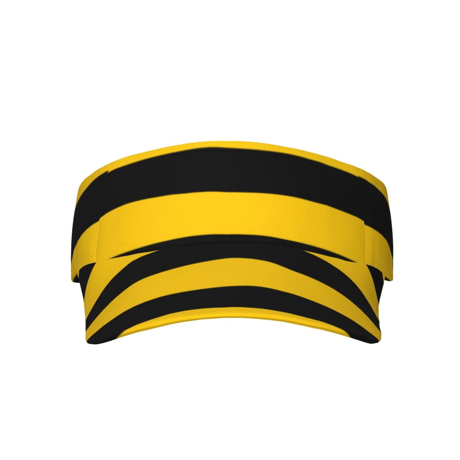 DJNGN Yellow and Black Stripe Sun Hat Women Sun Beach Visor Cap Uv Protection with Brim for Sports Beach Golf Hiking