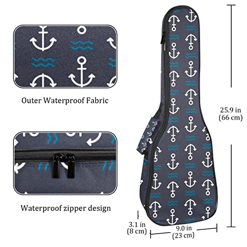 Housse pour ukulélé avec ancre sur fond bleu foncé – Rembourrage en éponge de 10 mm d’épaisseur – 53,3 cm – Avec sangles… - Les Beatles, Paul McCartney, John Lennon, RIngo Starr, George Harrison Housse pour ukulélé avec ancre sur fond bleu foncé - Rembourrage en éponge de 10 mm d'épaisseur - 53,3 cm - Avec sangles… – Image 5