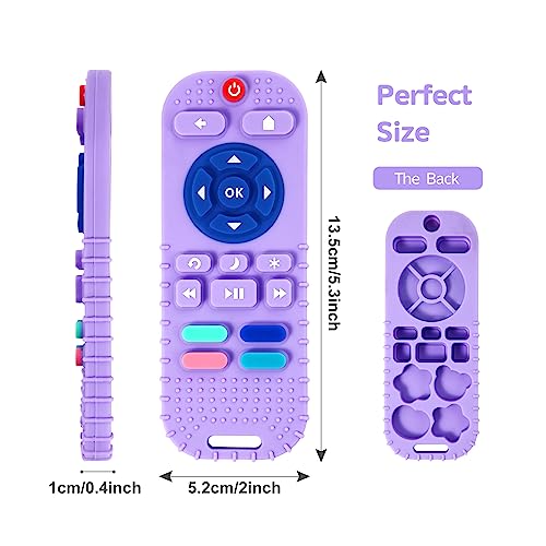 Image of Hooku 2 Pack Silicone Teethers for Babies 6-12 Months, Sensory Teething Toys for Newborns to Toddlers, Infant Girl Boy Gifts
