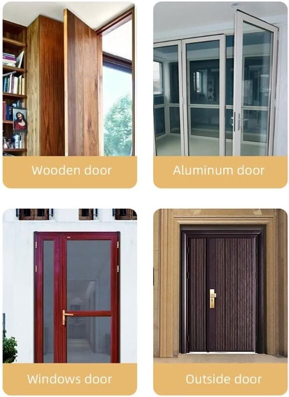 Automatic Door Closer,Door Closers, Pneumatic Buffer Automatic Door Closing Device for Residential and Light Commercial Doors Aluminum Alloy Door Closers(Silver)