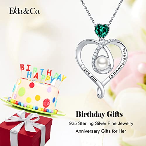 Birthday Gifts for Women September October Birthstones Blue Sapphire Opal Jewelry I Love You Necklace 100 Languages to the Moon and Back Necklace 925 Sterling Silver2