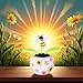 Solar Dancing Solar Powered Dancing Bee Toy in Colorful Shape Flip Flap Animated Bobblehead Dancer Window Sun Catcher Car Dashboard Decor Solar Power Kits Learning and Education