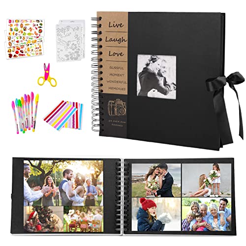 Scrapbook Photo Album, Christmas Photo Album 10x10inch DIY Scrapbook Album 50 Sheets 100 Pages Scrapbook Photo Album for Motherâ€™ s Day Birthday Wedding Anniversary Valentineâ€™ s Day