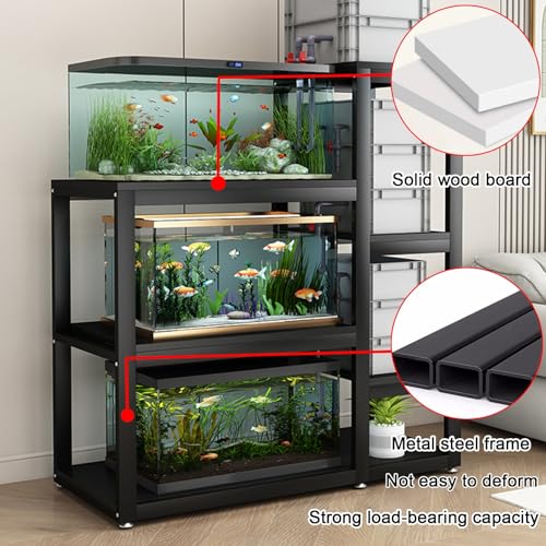 Supporto per Acquario in Metallo Resistente: Un Robusto Supporto per riporre acquari, Adatto a Pesci d'Acqua Dolce di Grandi e Piccole Dimensioni, Ideale per uffici Domestici e per Decorare