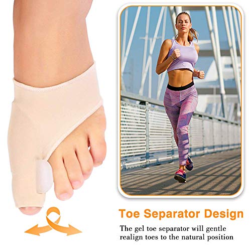 Hallux Valgus Corrector, 1 Pair Bunion Corrector Toe Support Separator Hallux Valgus Protector Gel Toe Protective Spreader For Day And Night Use #TOP3