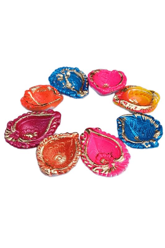 Image of G0 GREEN Natural Clay Traditional Diwali Diye | Earthen Clay Diya | Mitti Diya | Diyas for Pooja (Set of 5)