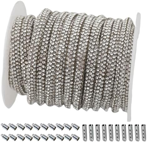 Amazon.com: PAMIR TONG Rhinestone Glitter Rope 6 Yards 6mm Bling Laces ...