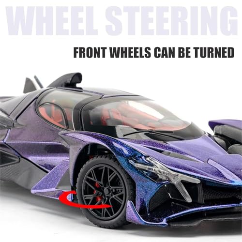 Image of 1:24 Scale Big Size Apollo Evo Supercar Toy Car | Metal Diecast Car for Kids with Openable Doors, Sound, Light Effects, Black
