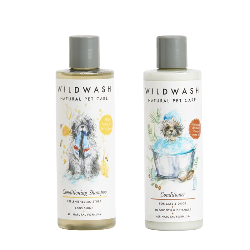 Conditioning Shampoo 250ml and Conditioner for sensitive Skin 250ml Set, Hydrates Against Dry Flaky Skin