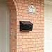 Gibraltar Mailboxes Woodlands Medium Capacity Galvanized Steel Black, Wall-Mount Mailbox, L4010WB0,Textured Black