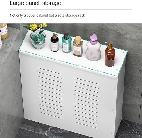 Decorative Radiator Cover - Vented Safety Cabinet for Home, Easy Installation for Living Room, Bedroom & Hallway, Shields Pipes (50x60x15cm / 19.68x23.62x5.9in)