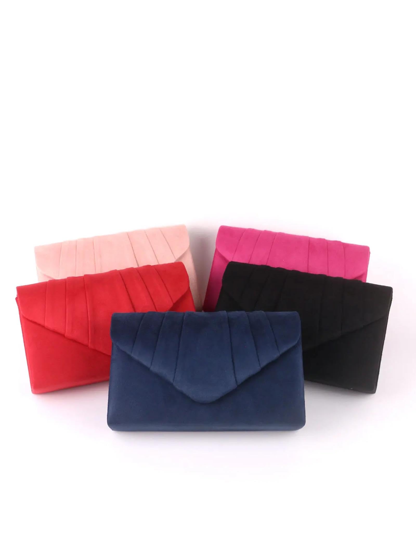 Abendtasche Damen Clutch Geschenk Elegante Modische Samt Plissierte Clutch-Tasche Für Abend Party Hochzeit