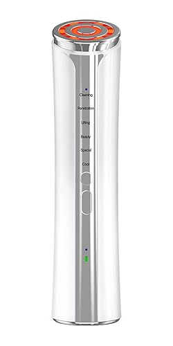 Texet Dispositivo facial de microcorriente, masajeador facial, uso en el hogar máquina de apriete de la piel terapia de luz para la cara ojo cuello