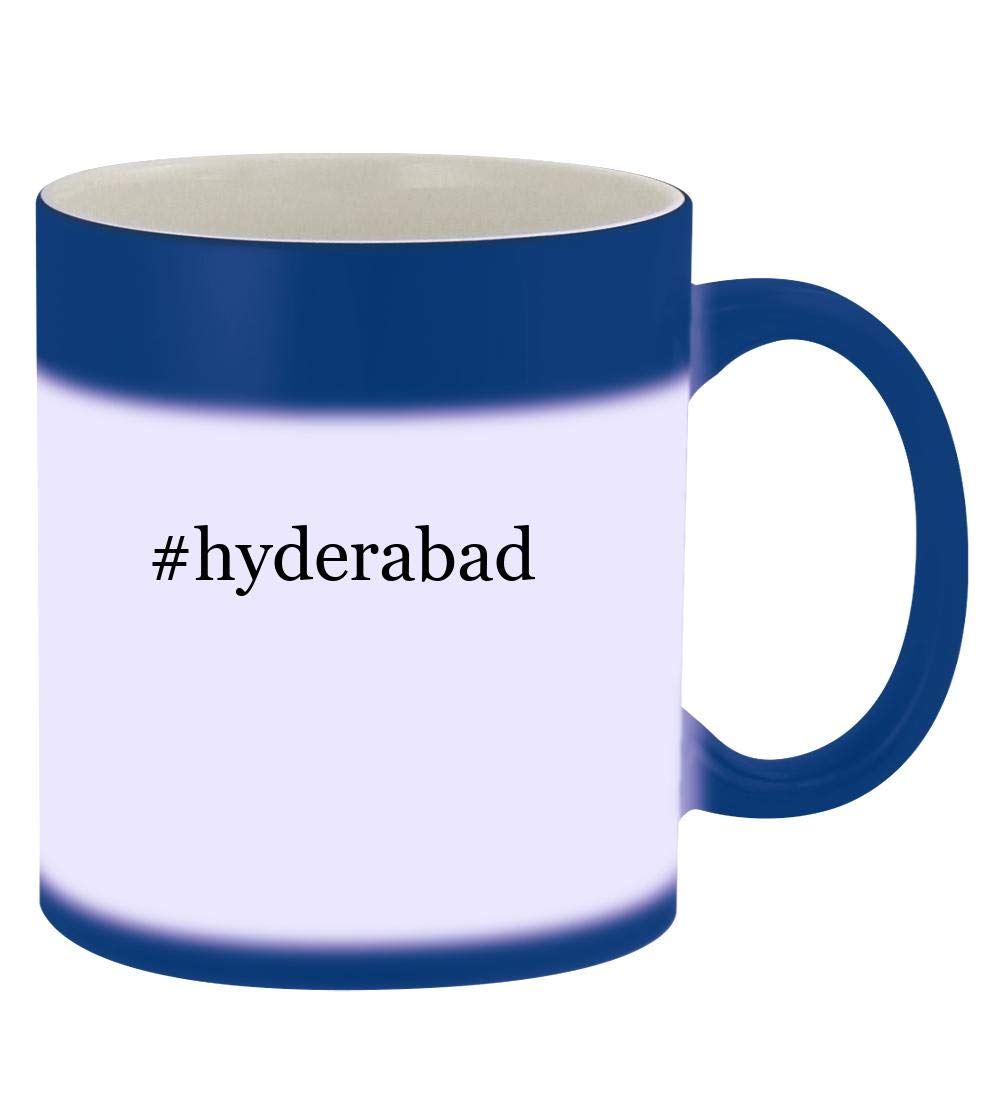#hyderabad - 11oz Hashtag Magic Color Changing Mug, Blue
