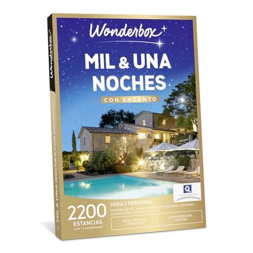WONDERBOX Caja Regalo - MIL & UNA Noches con Encanto - una Estancia con Diferentes Opciones a Elegir Entre 2.200 estancias con Encanto para Dos Personas.