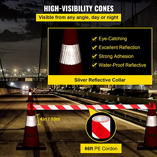 Vevor SAFETY CONES 18" Cones, 18 In/45 Cm Height, 5 Pcs Pvc Orange Traffic Cone thumb #3