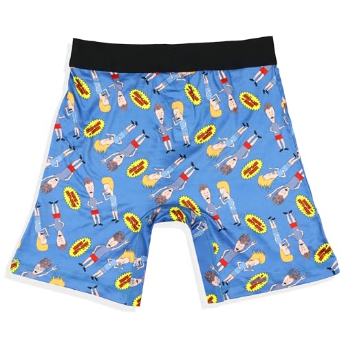 INTIMO MTV Beavis and Butt-Head Boxers Men's Allover Character Logo Design Adult Tight Fit Underwear4