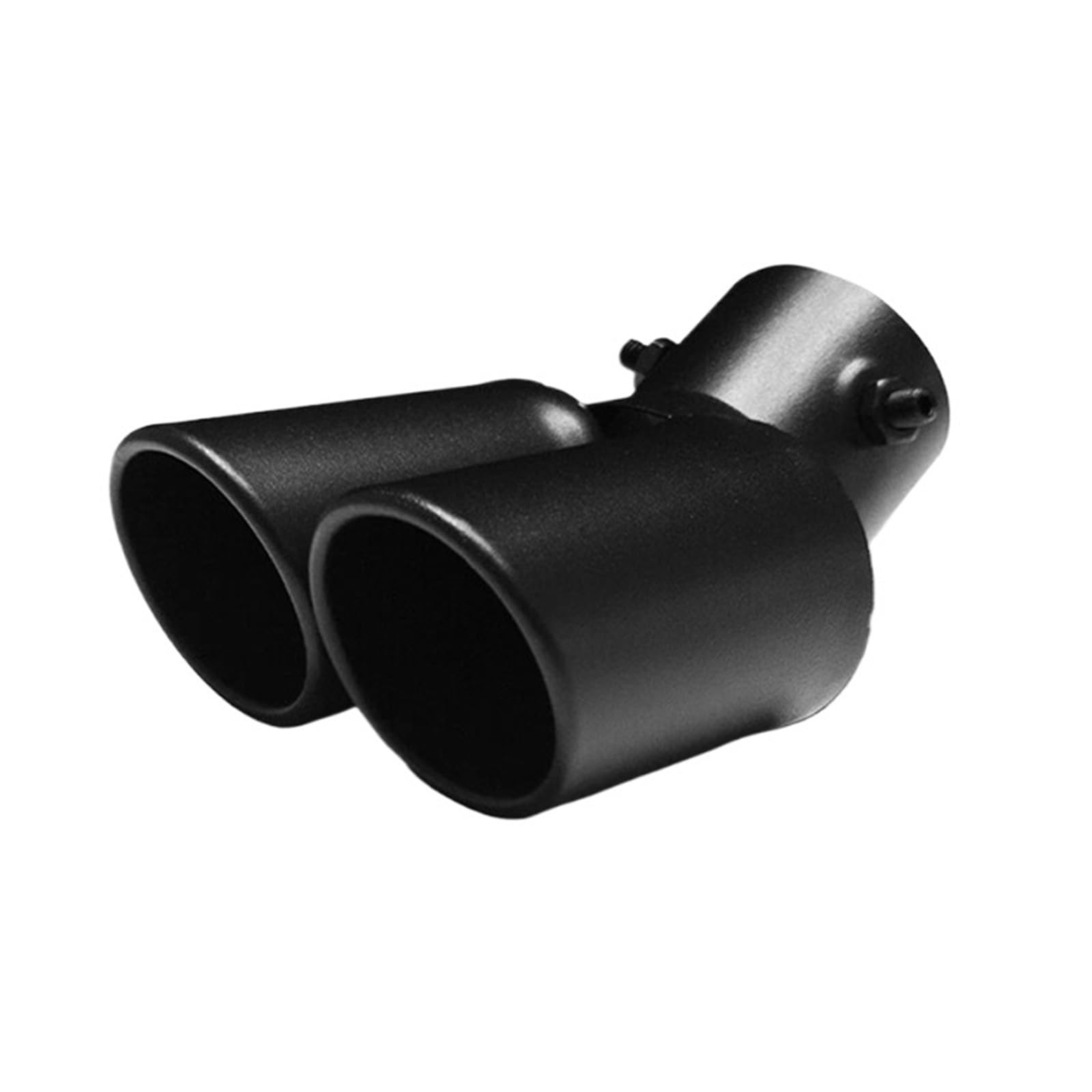 Car Silencer 63mm - Końcówka rury wydechowej 1 szt. Uniwersalny samochód Podwójny wylot Stal nierdzewna Czarny tłumika Podwójna rura Końcówki rurki Akcesoria
